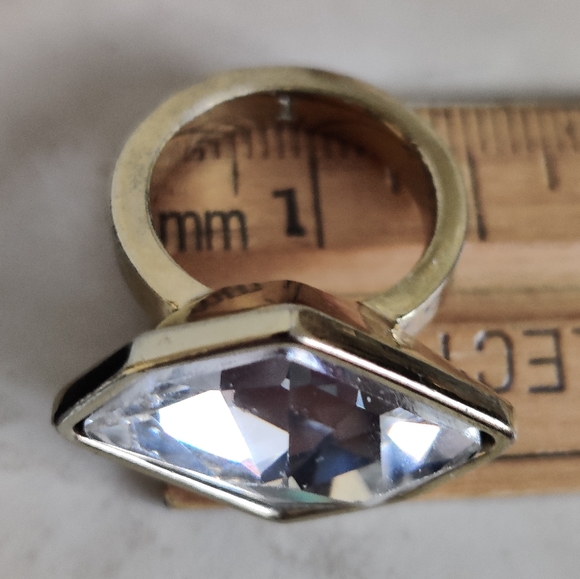 Dyrberg Kern Asymmetric Crystal Statement Ring - Picture 8 of 16